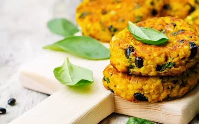 Croquettes de millet aux haricots noirs et courge butternut