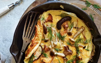 Omelette rapide aux champignons