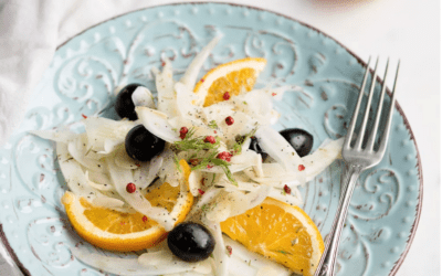 Salade italienne de fenouil, orange et olive